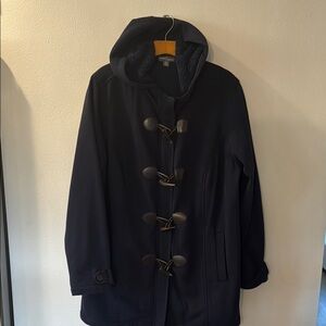 Market & Spruce Women's Navy Toggle Sweater Jacket